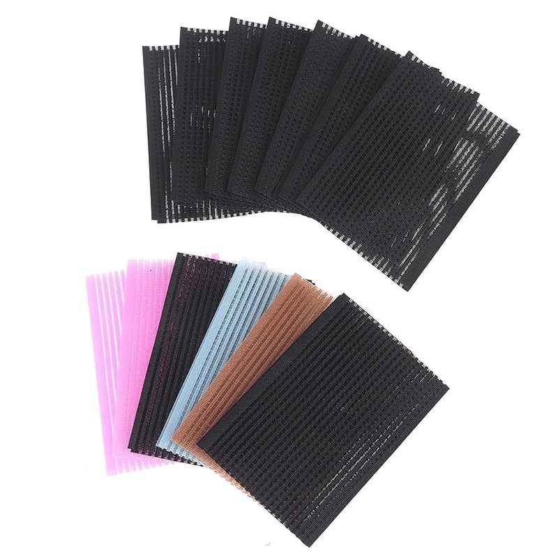 Qintreesify 10 Pcs Black Magic Bangs Hair Pad, Hair Styling Tool Barber Acessories Plastic Paste Posts Square Hair Pad, Hair Holder Barber Grippers, Hair Accessories - Image 4